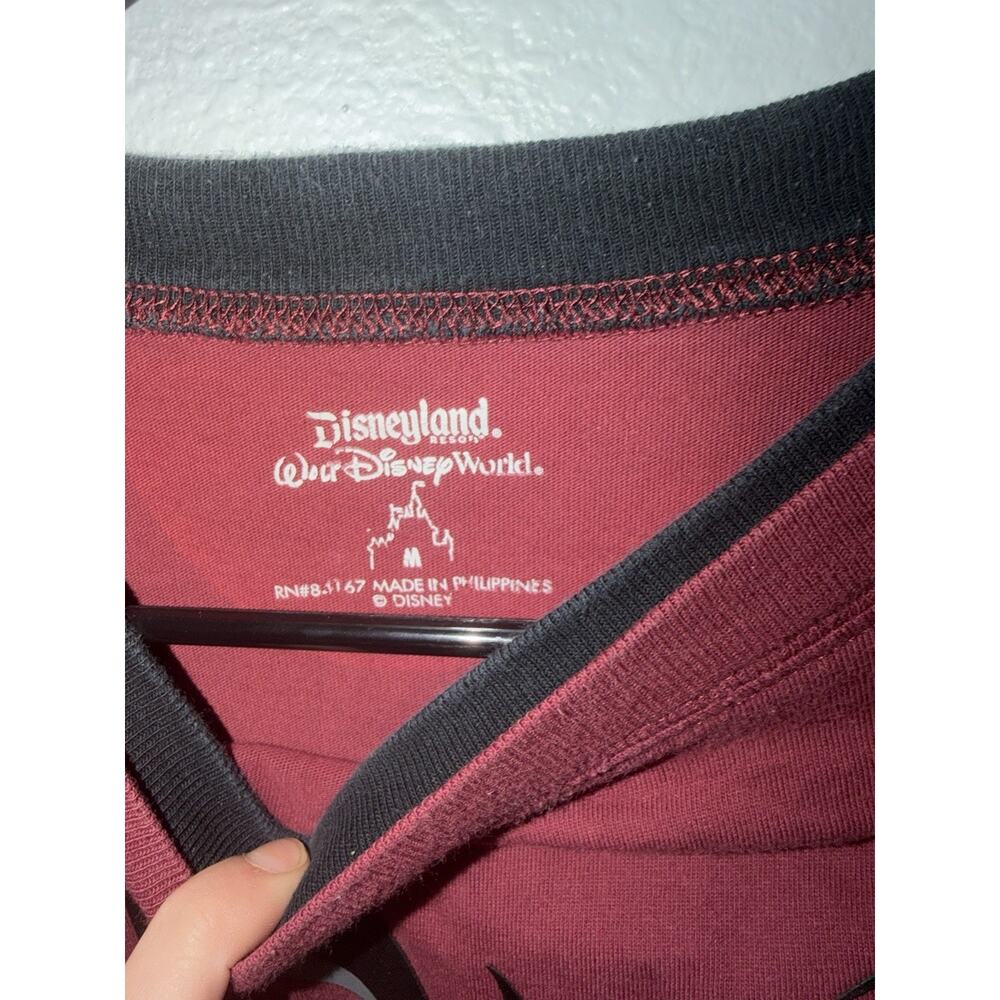 Disneyland Grumpy Shirt Mens Med Long Sleeve Cotton Red Black Vintage Y2K (G20) - Picture 2 of 3